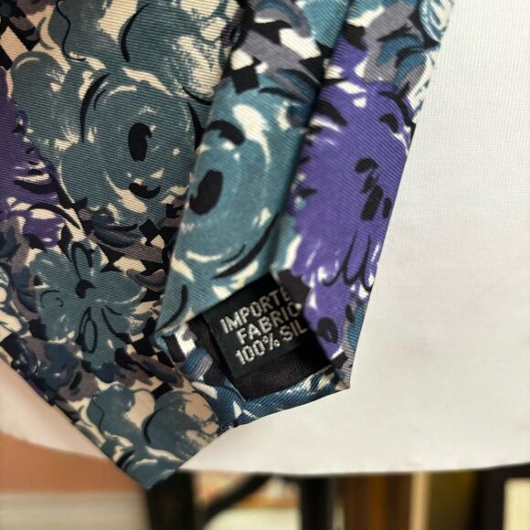 Set of 3 Vintage Ties | Blair, Damon, Oscar de la Renta | Silk | Floral & Ornate - Picture 11 of 11